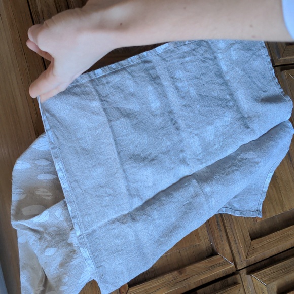 *Last Chance* Set of 2 Linen leaf print cloth napkins Sattva Boutique - Picture 7 of 13